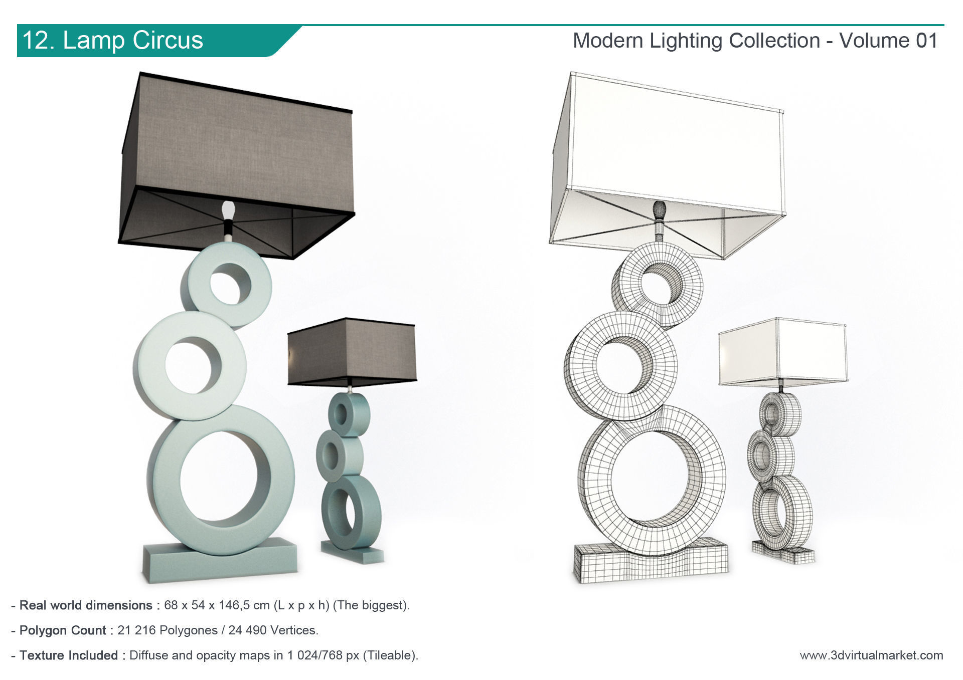 Modern Lamps Collection Faiences 3D model_13