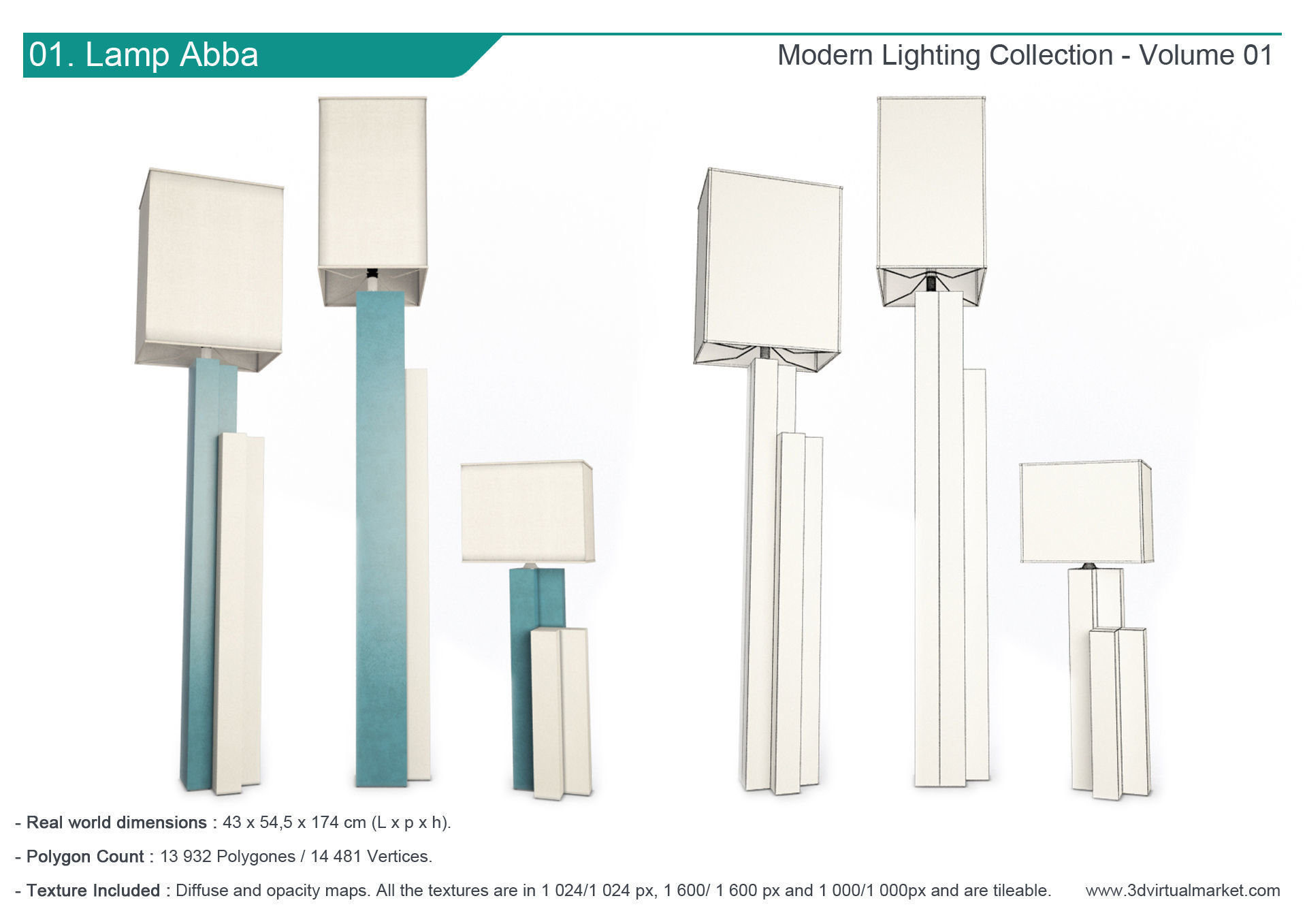 Modern Lamps Collection Faiences 3D model_2
