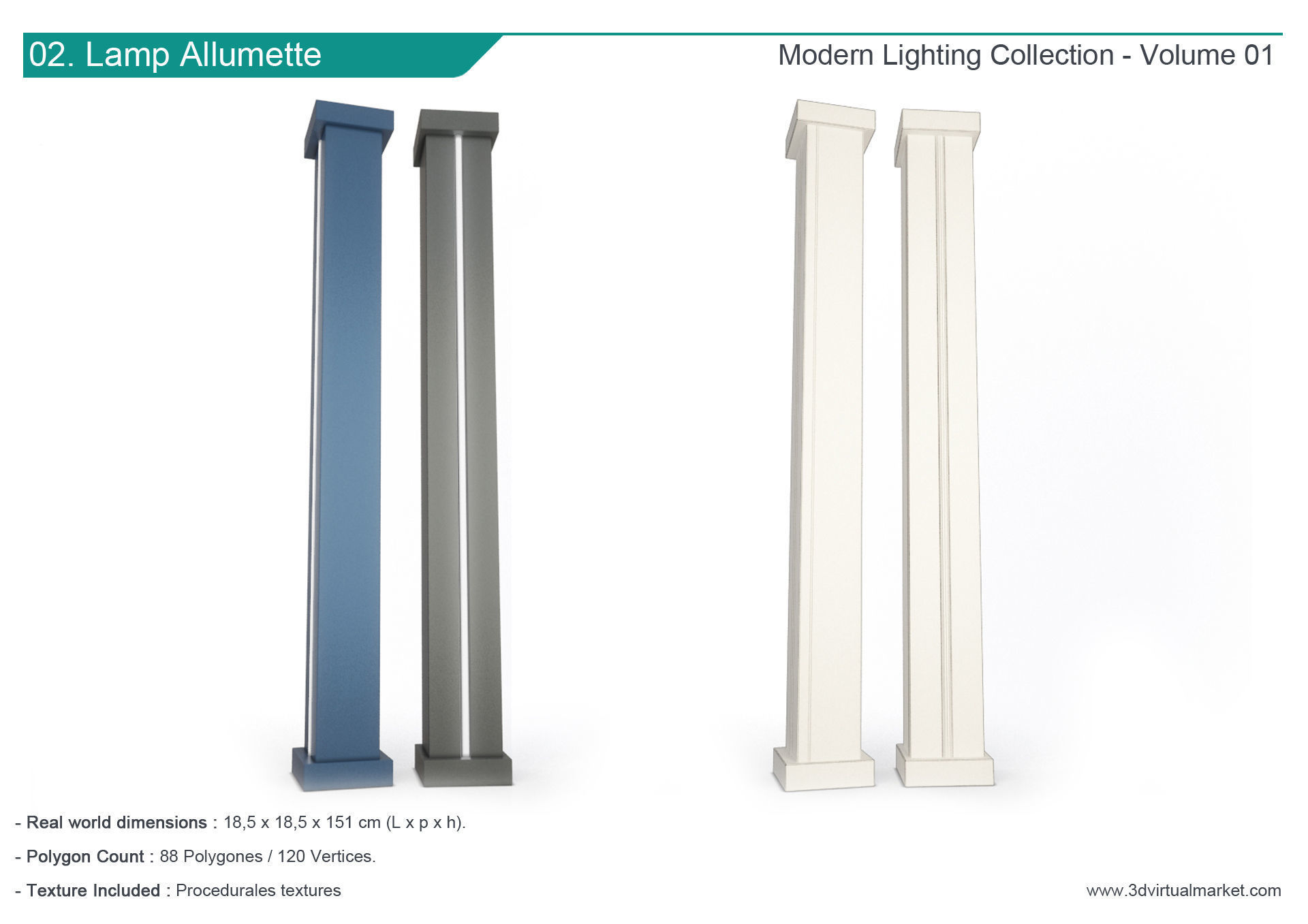 Modern Lamps Collection Faiences 3D model_3