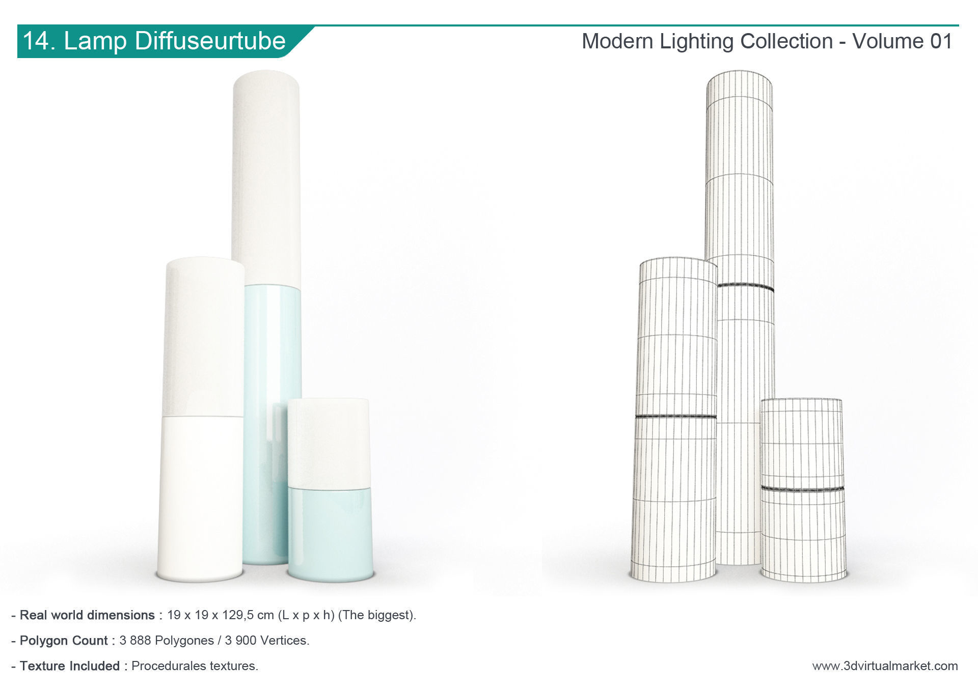 Modern Lamps Collection Faiences 3D model_15