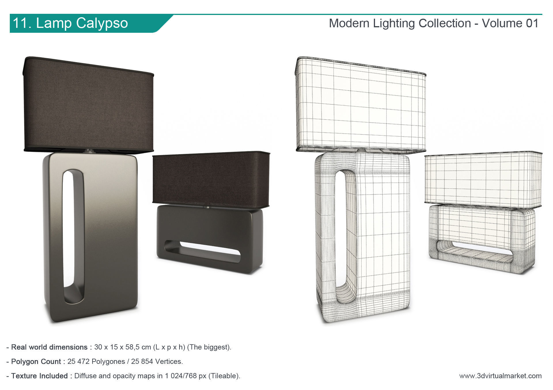 Modern Lamps Collection Faiences 3D model_12