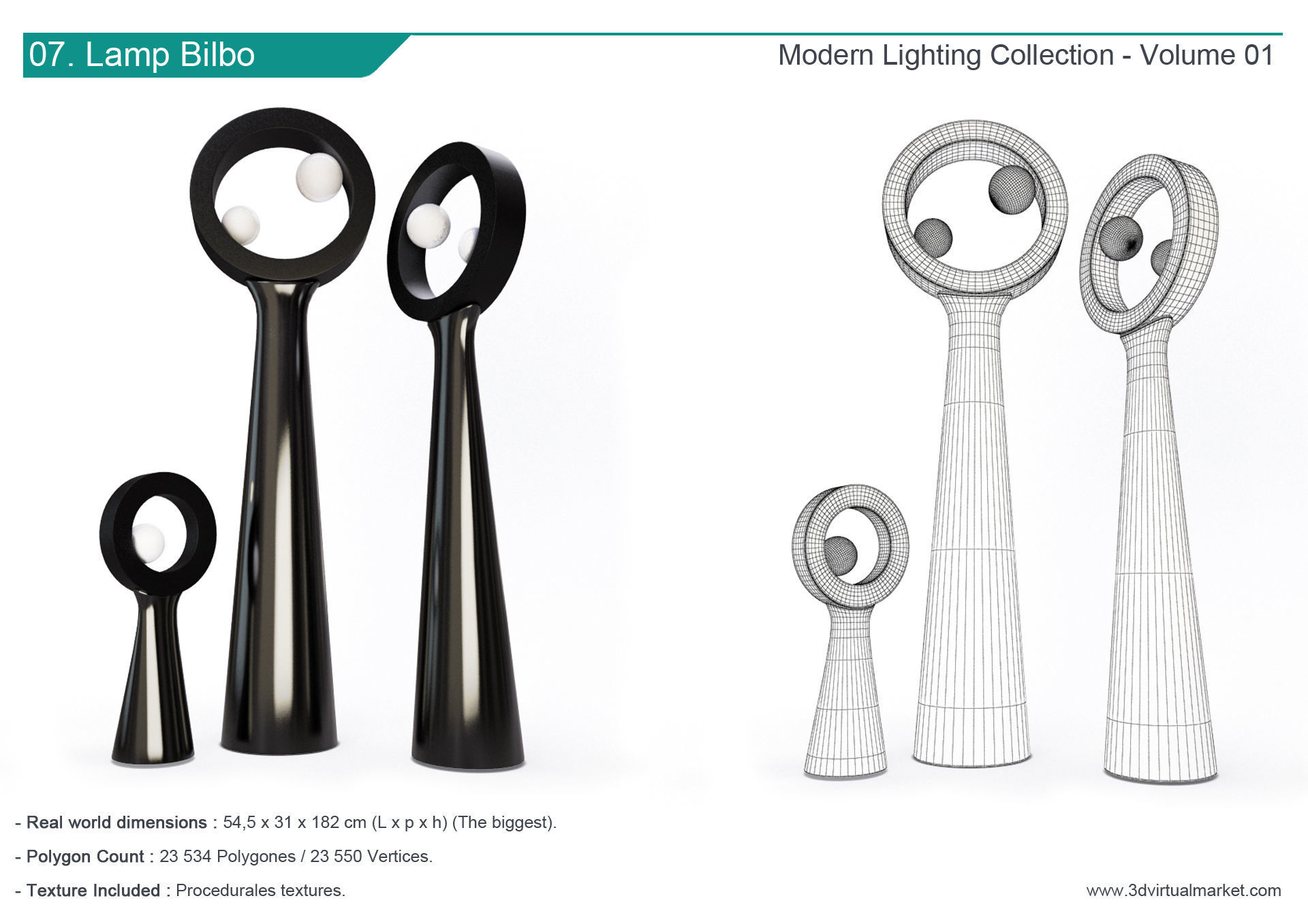 Modern Lamps Collection Faiences 3D model_8