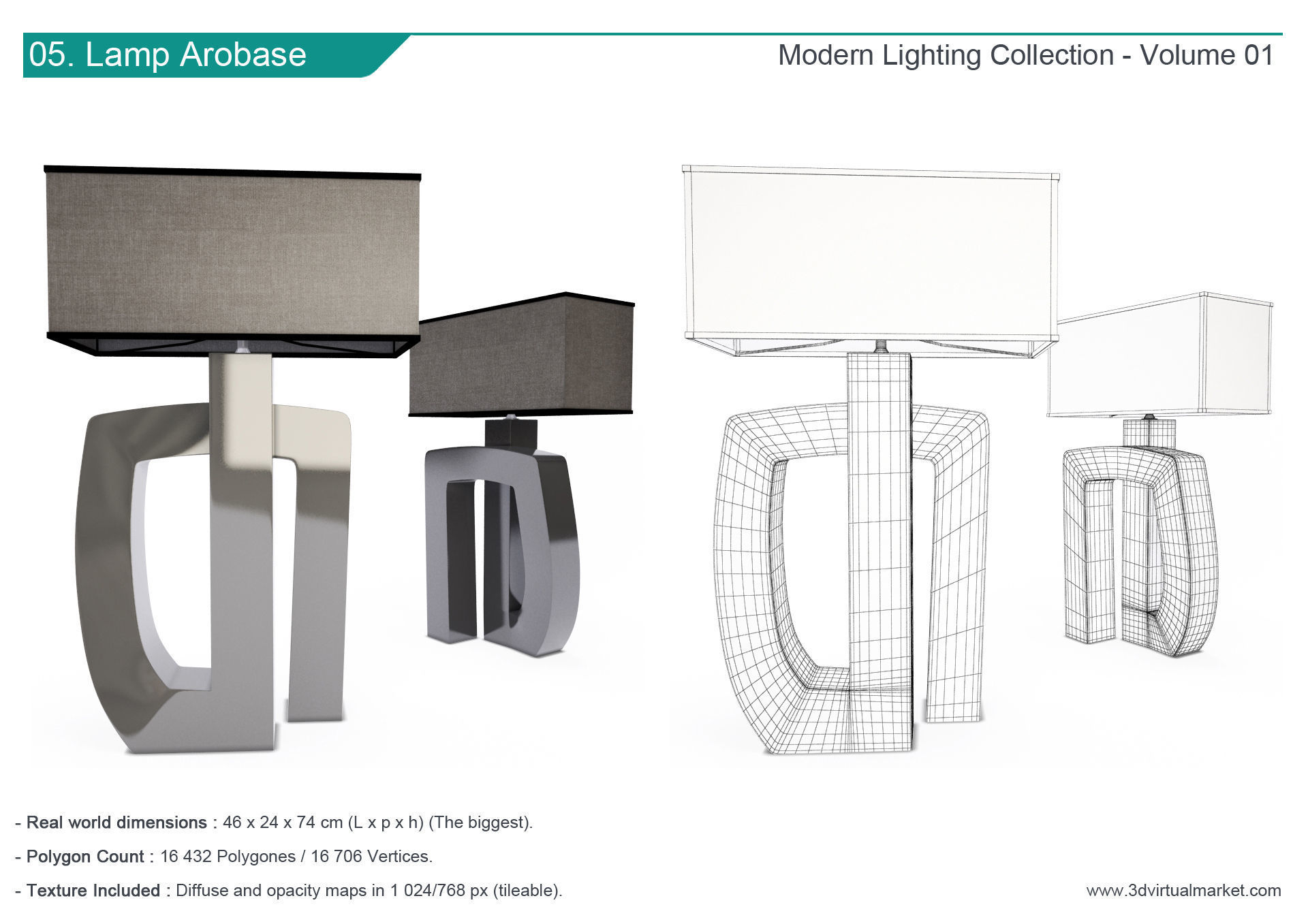 Modern Lamps Collection Faiences 3D model_6