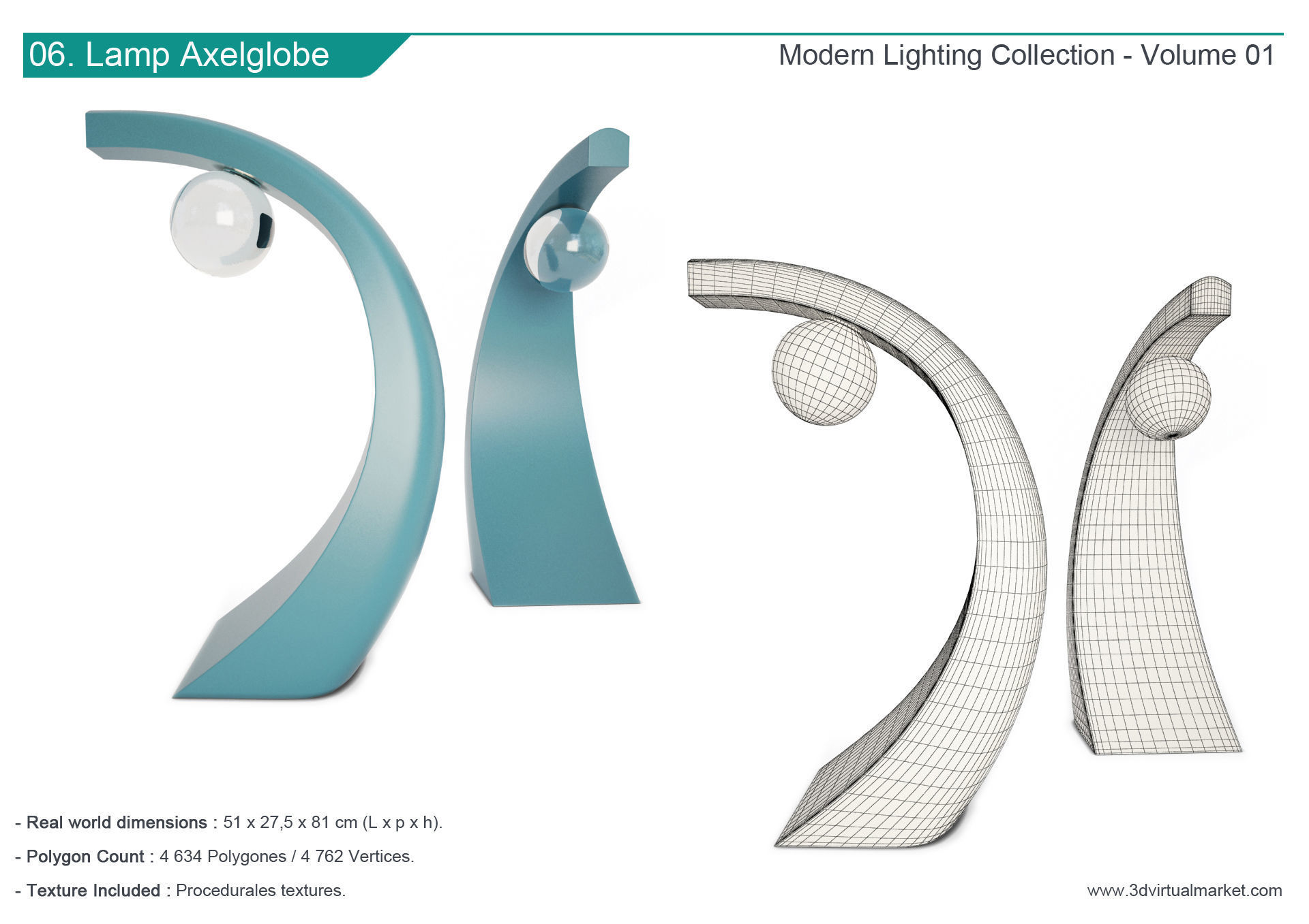 Modern Lamps Collection Faiences 3D model_7