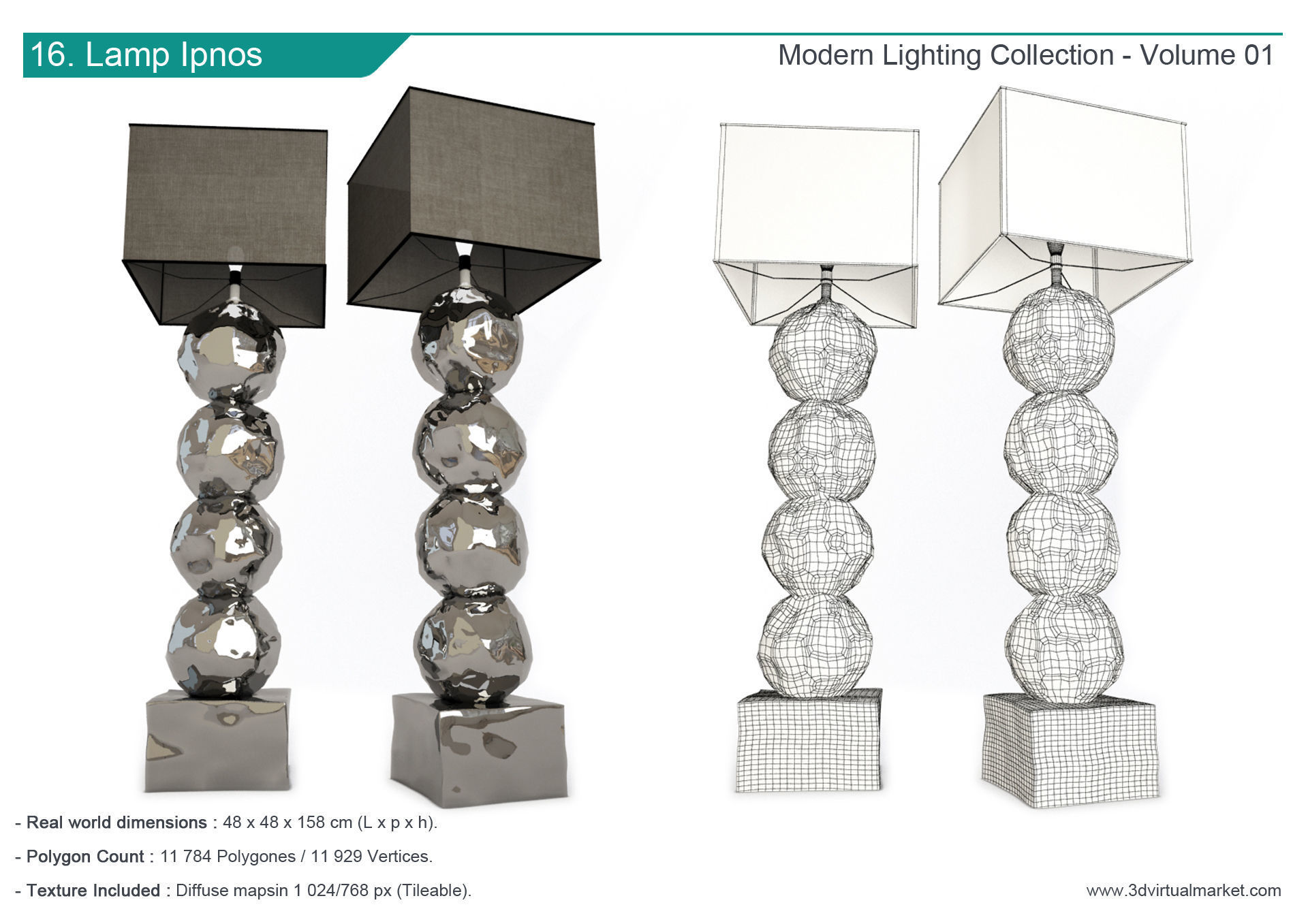 Modern Lamps Collection Faiences 3D model_17
