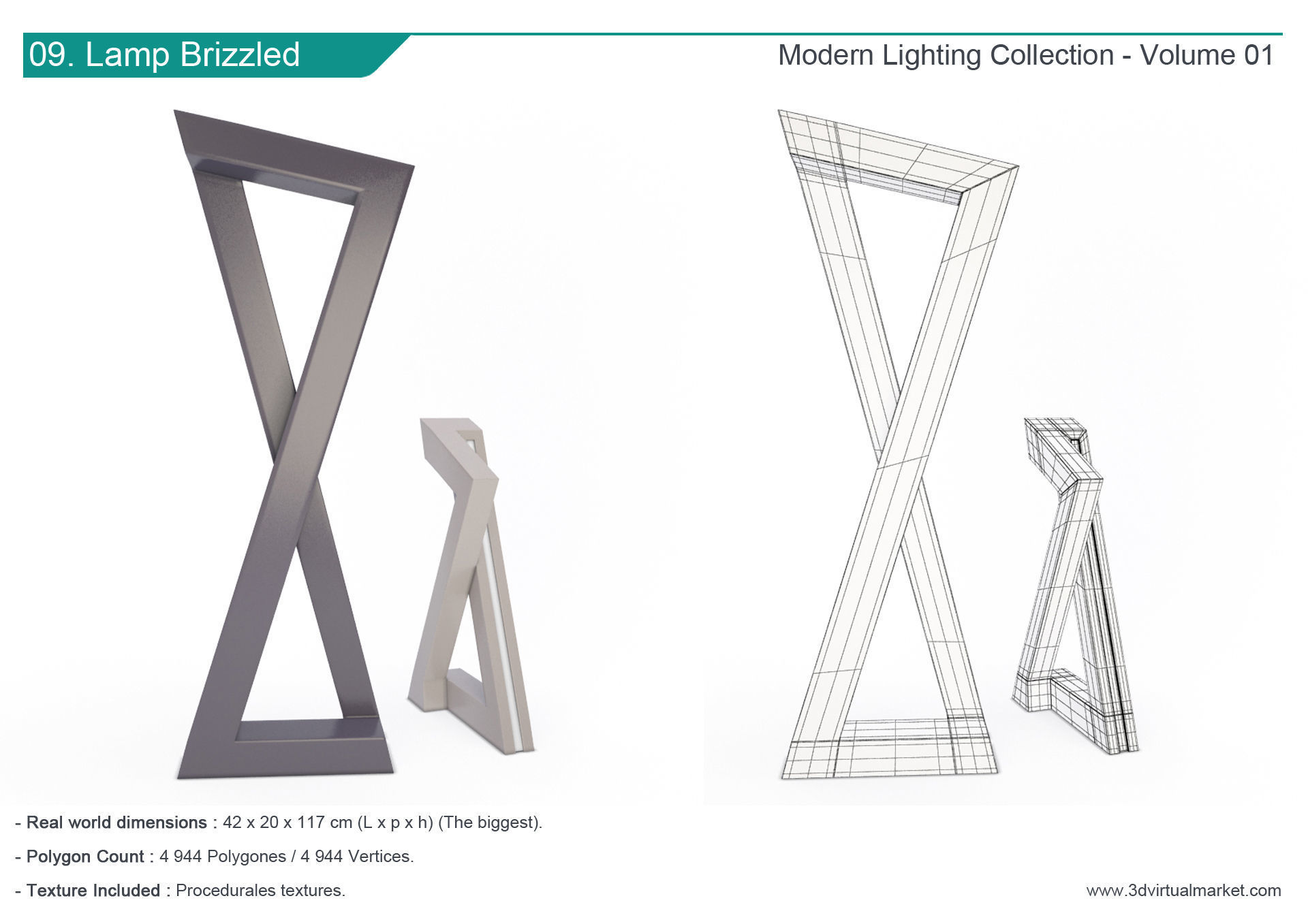 Modern Lamps Collection Faiences 3D model_10