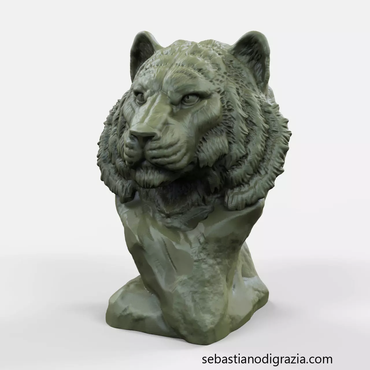 3d Printable Tiger Bust 3D print model_0