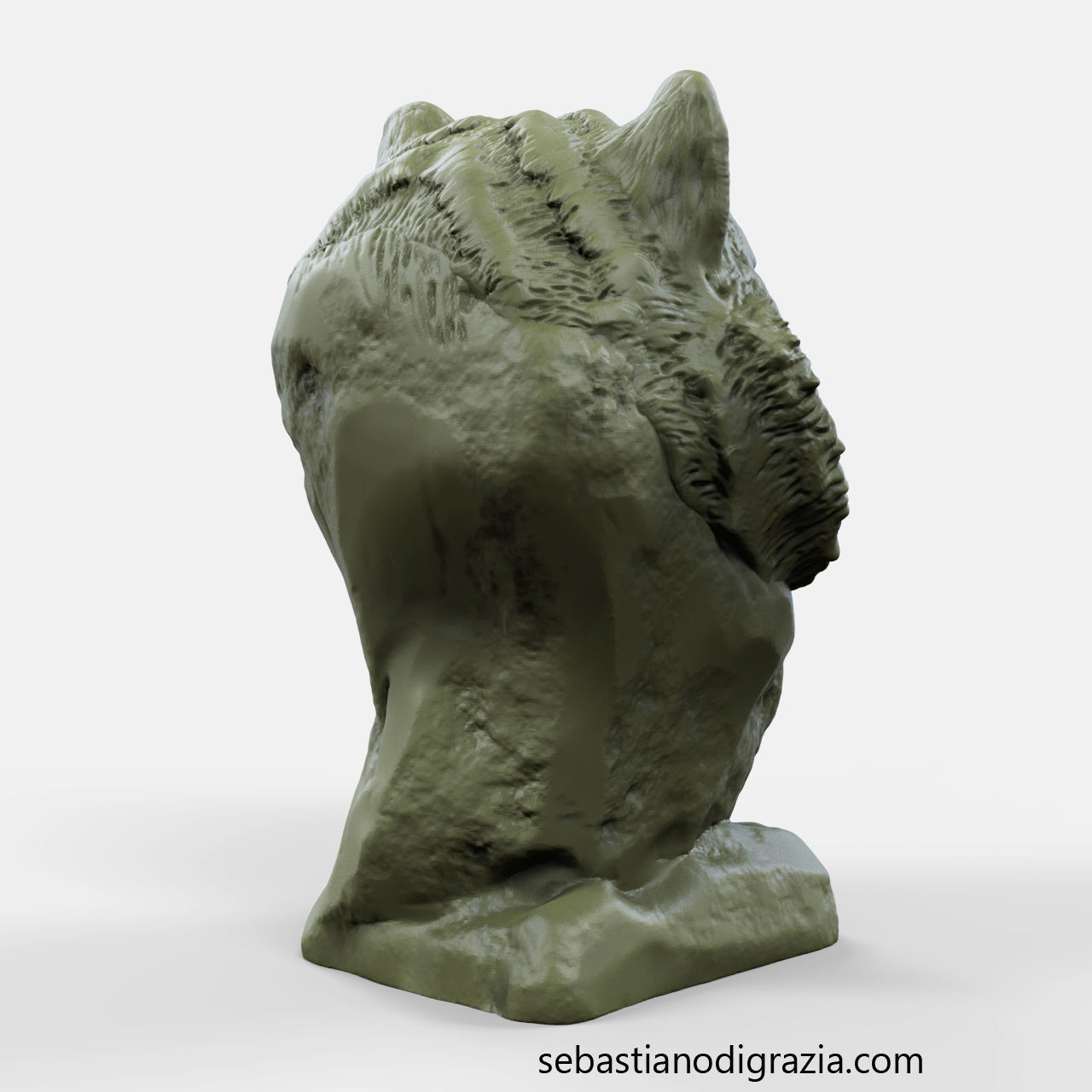3d Printable Tiger Bust 3D print model_2