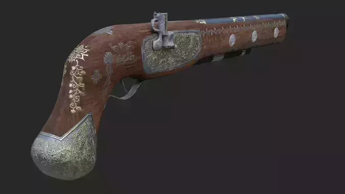 TwinShot gun with ornate design