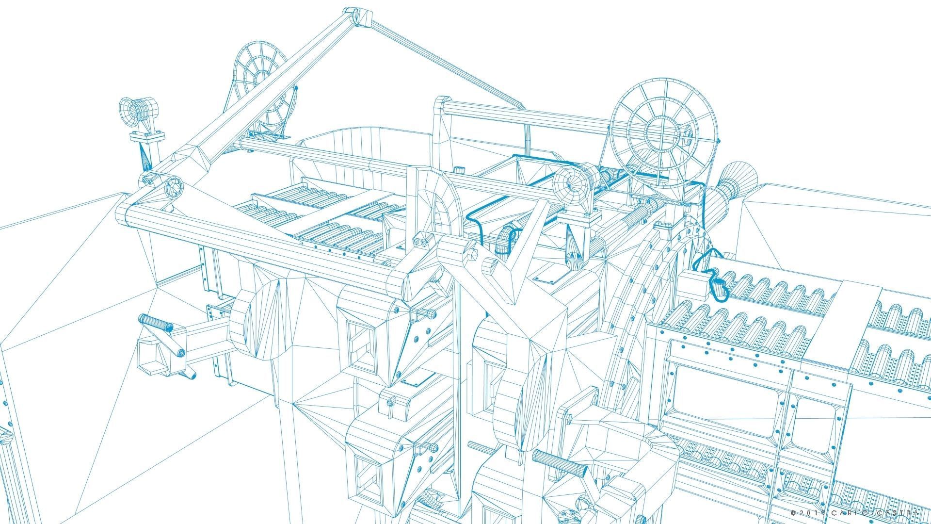 QF 2-pounder Mark VIII 4-barelled 3D model Low-poly 3D model_43