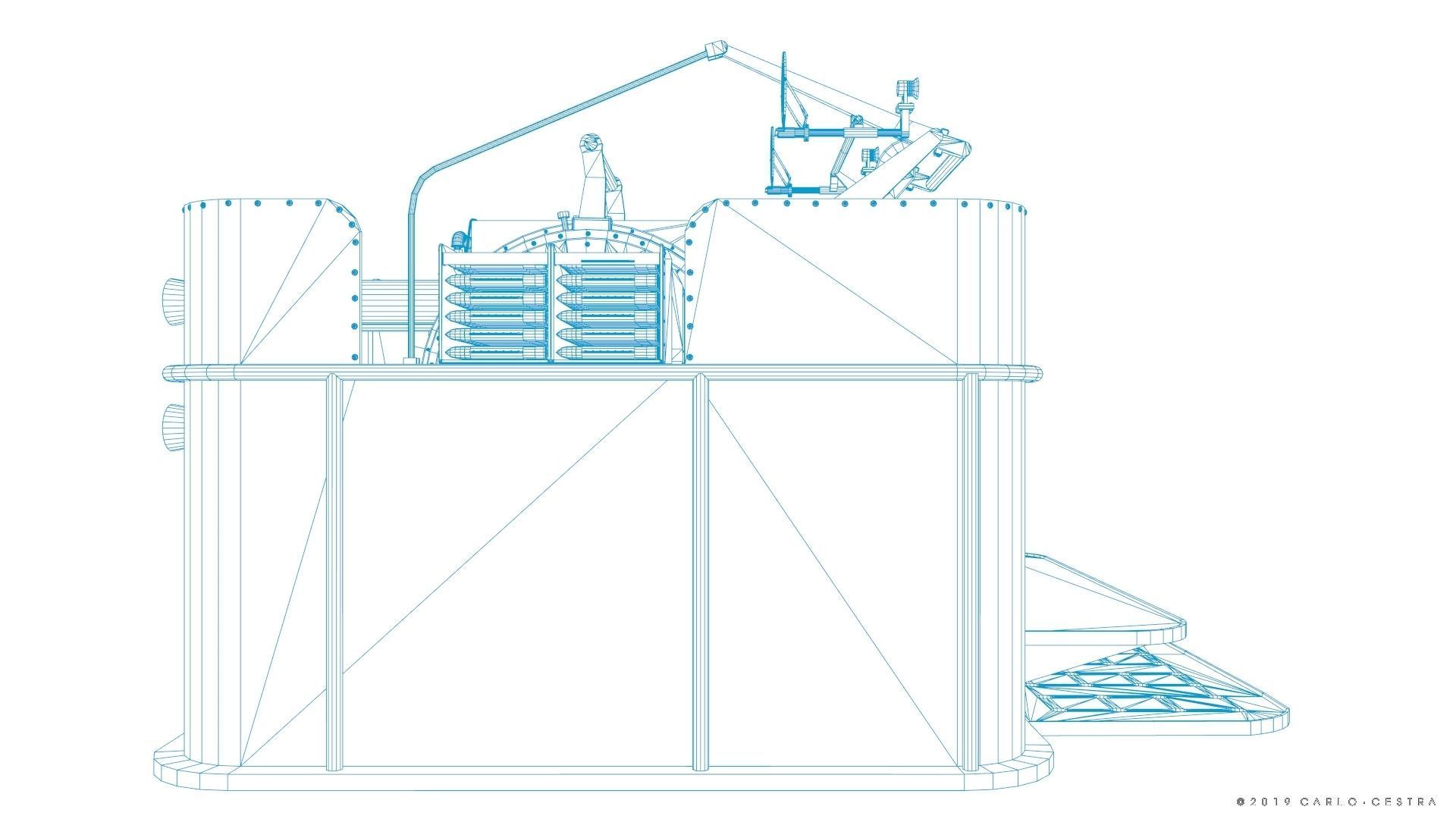 QF 2-pounder Mark VIII 4-barelled 3D model Low-poly 3D model_45