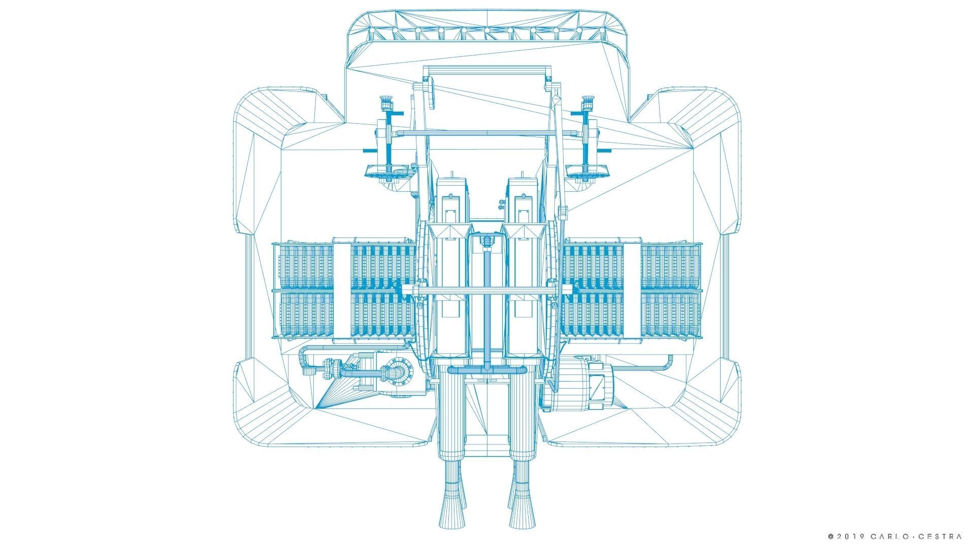 QF 2-pounder Mark VIII 4-barelled 3D model Low-poly 3D model_47