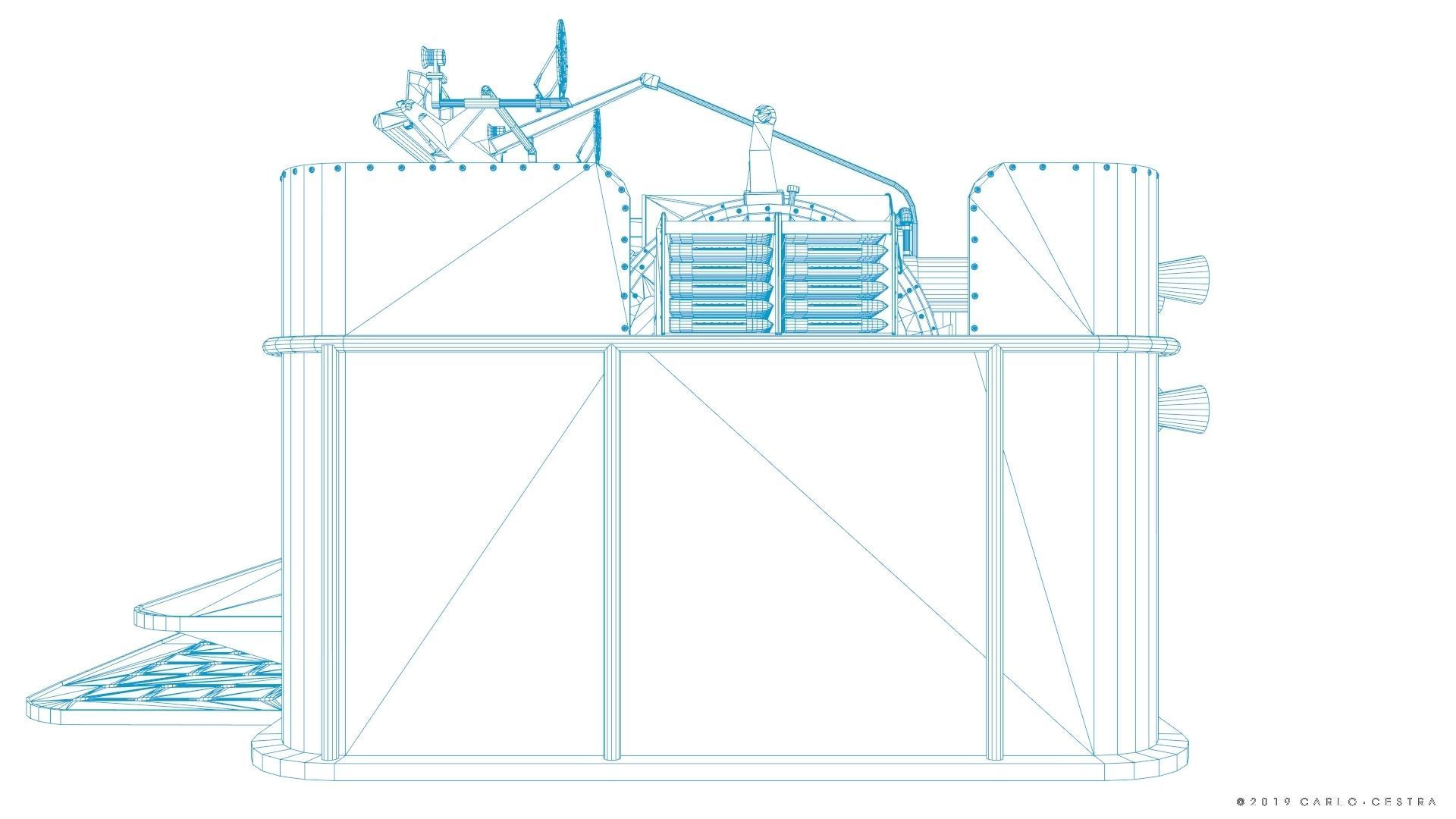 QF 2-pounder Mark VIII 4-barelled 3D model Low-poly 3D model_46