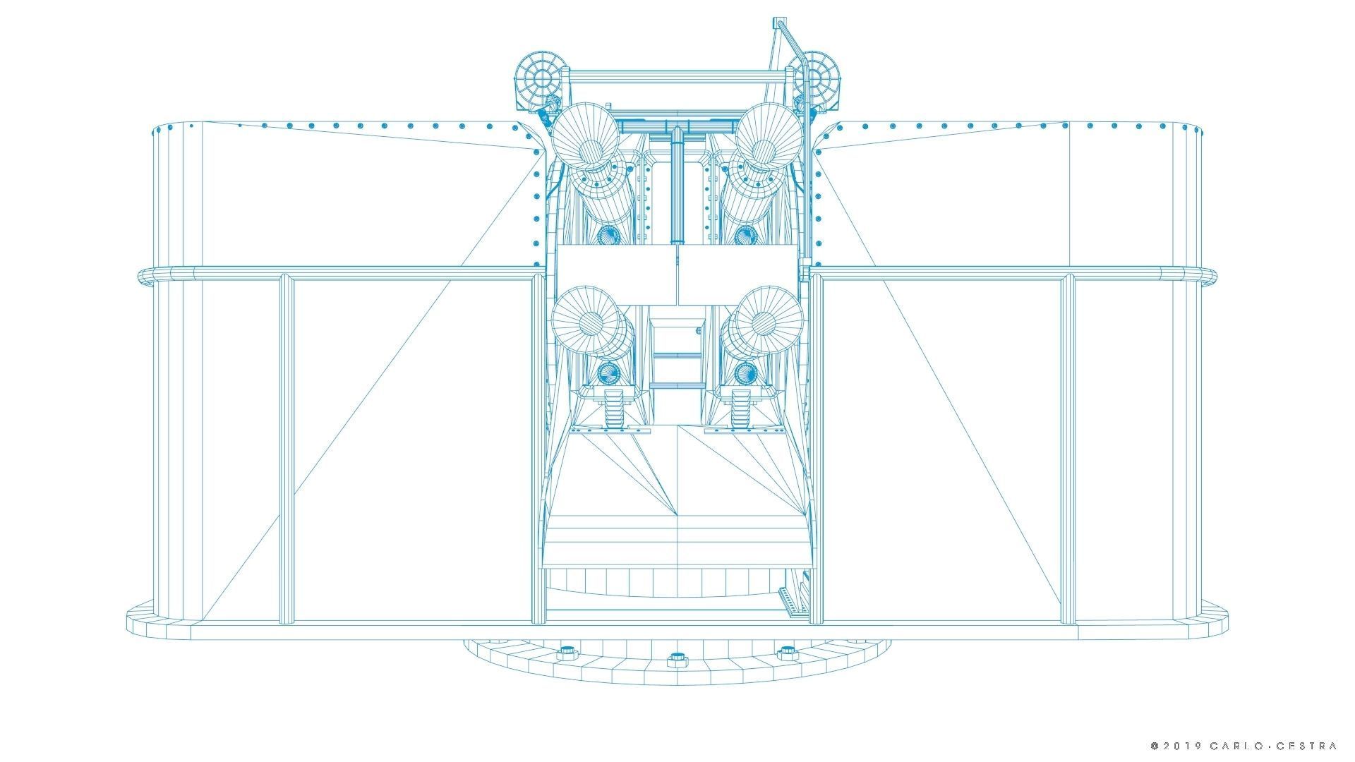 QF 2-pounder Mark VIII 4-barelled 3D model Low-poly 3D model_41