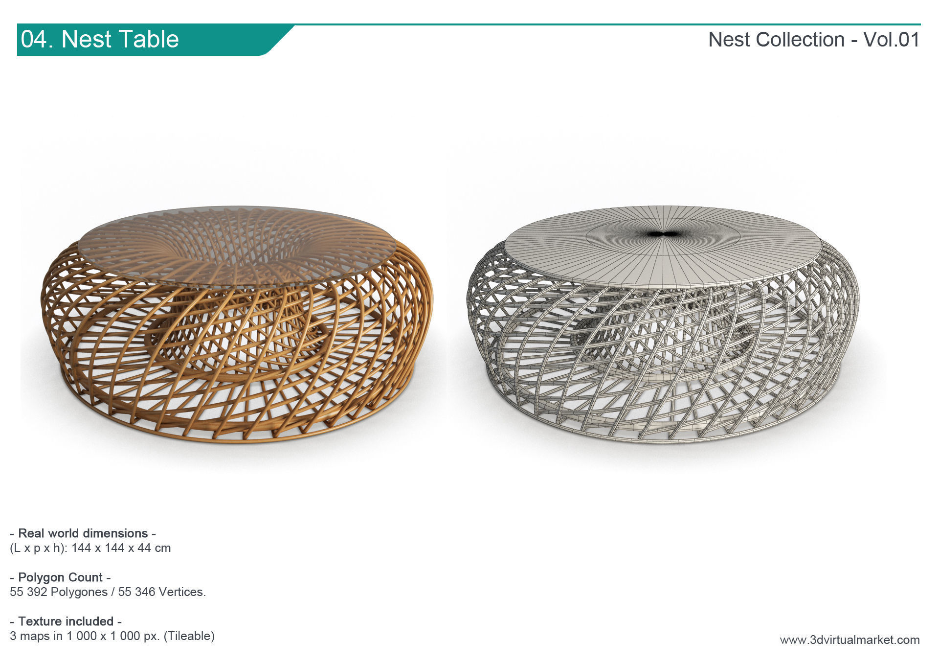Nest Rattan Furniture Collection Cane-Line 3D model_5