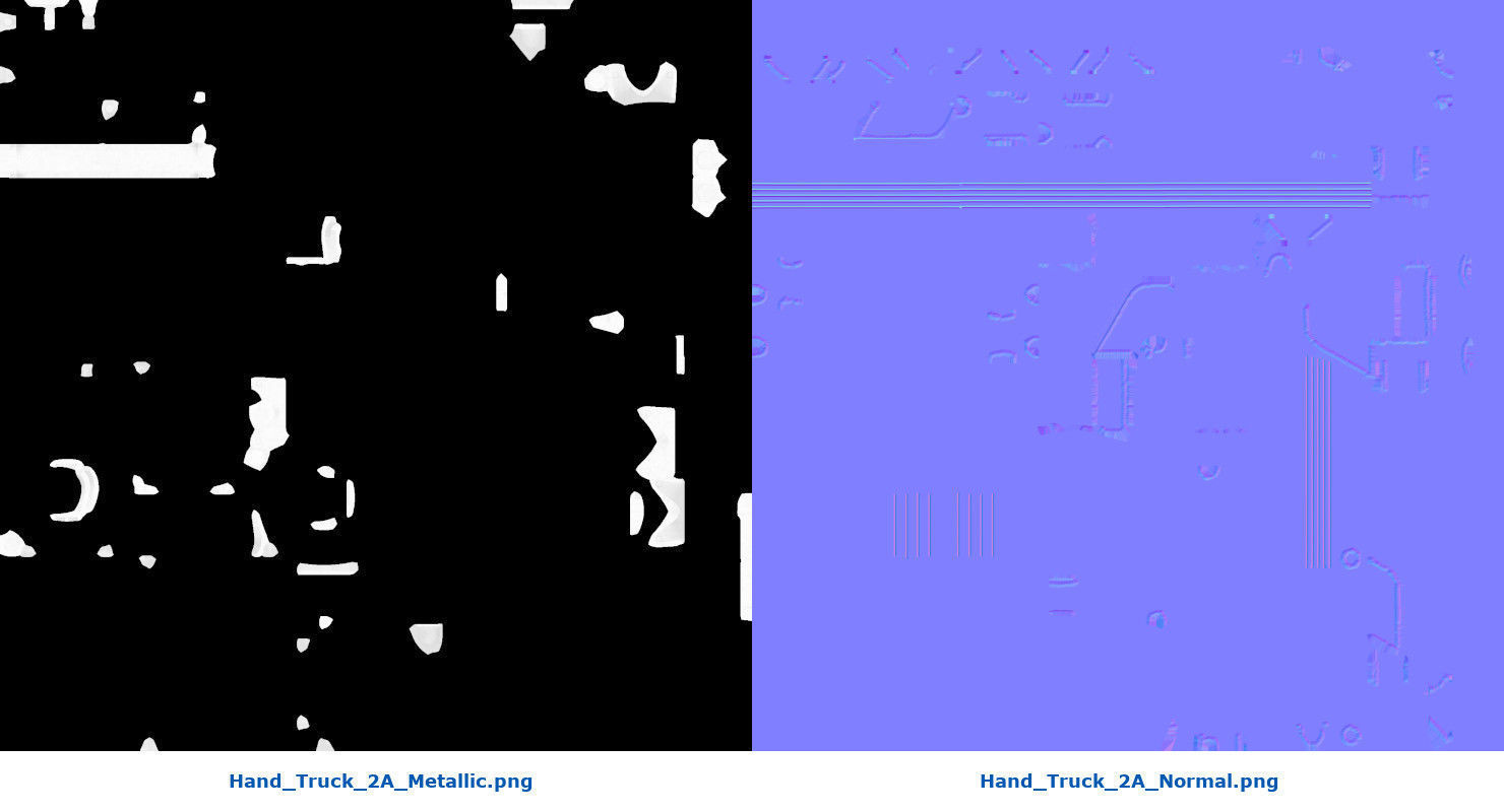 Hand Truck And Boxes 2A Low-poly 3D model_13