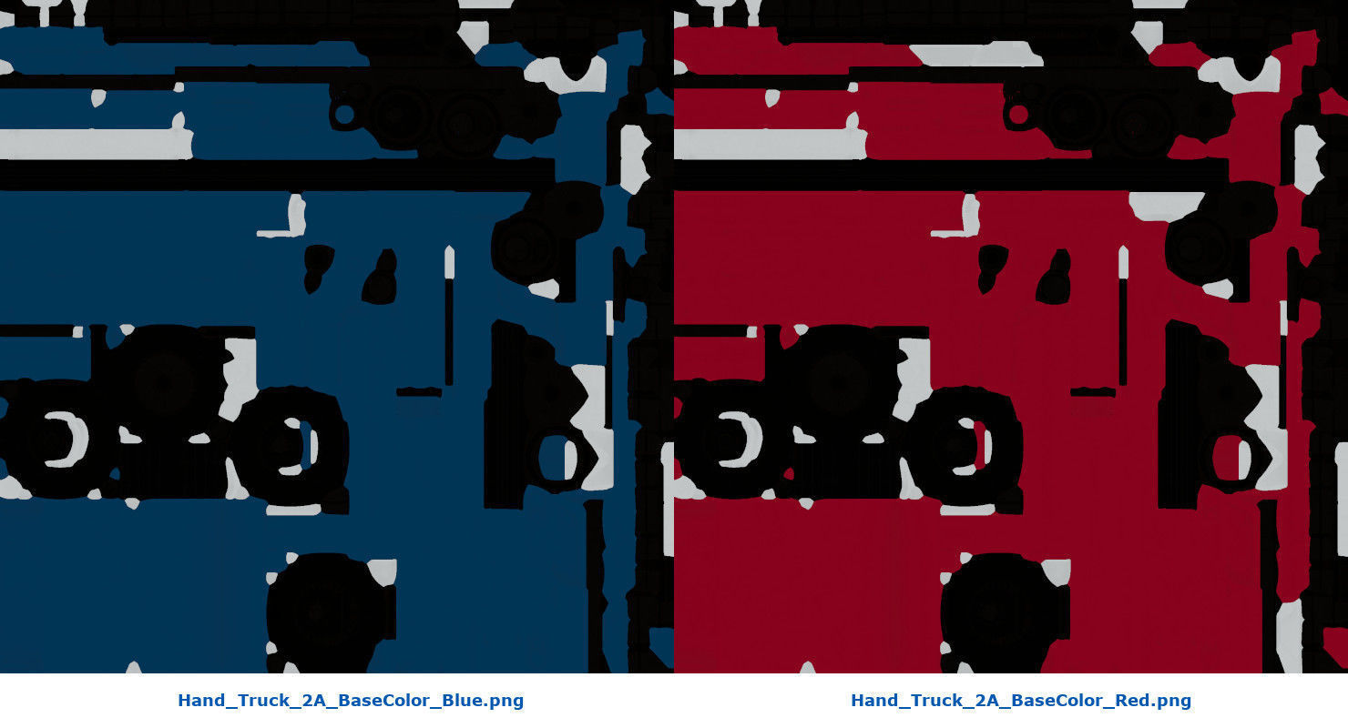 Hand Truck And Boxes 2A Low-poly 3D model_12