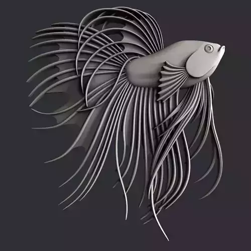 3d STL models for CNC router fish
