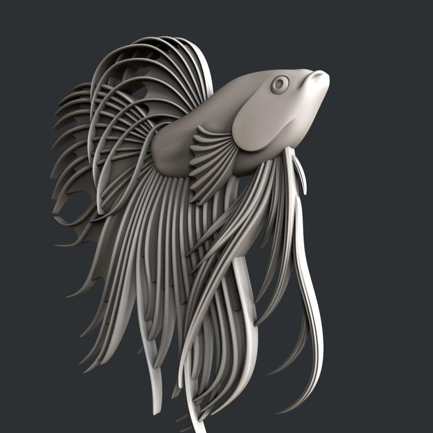 3d STL models for CNC router fish 3D model_2