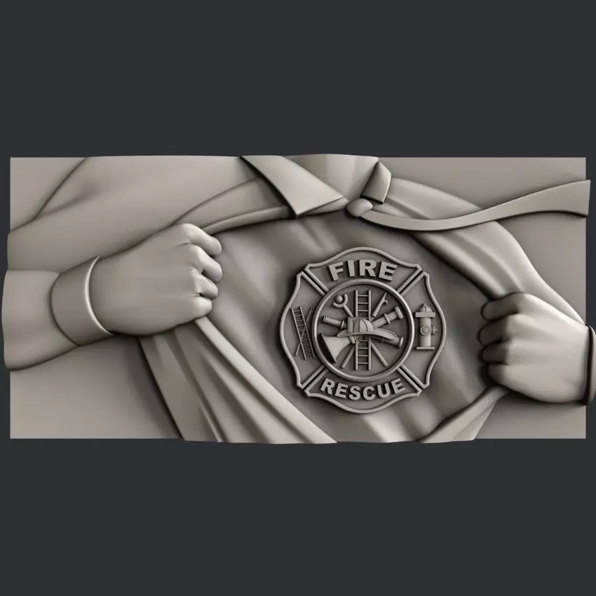 3d STL models for CNC router Firefighter 3D model_0