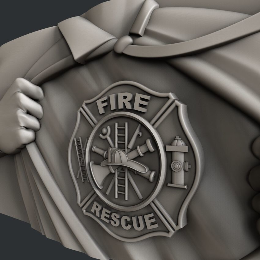 3d STL models for CNC router Firefighter 3D model_2