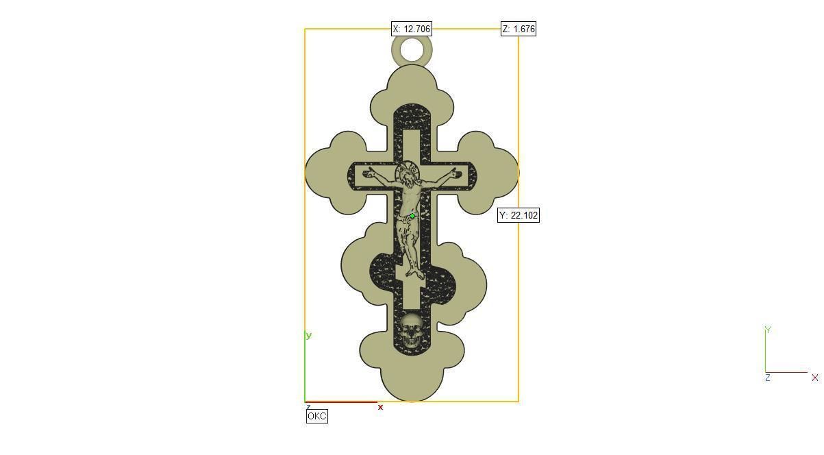 Cross ortodox  3D print model 3D print model_3