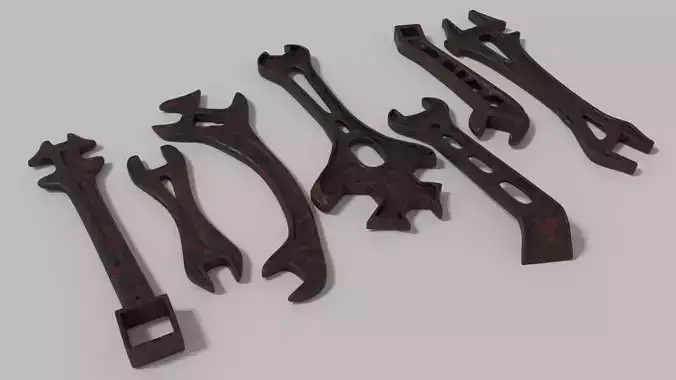 A set of old rusted keys