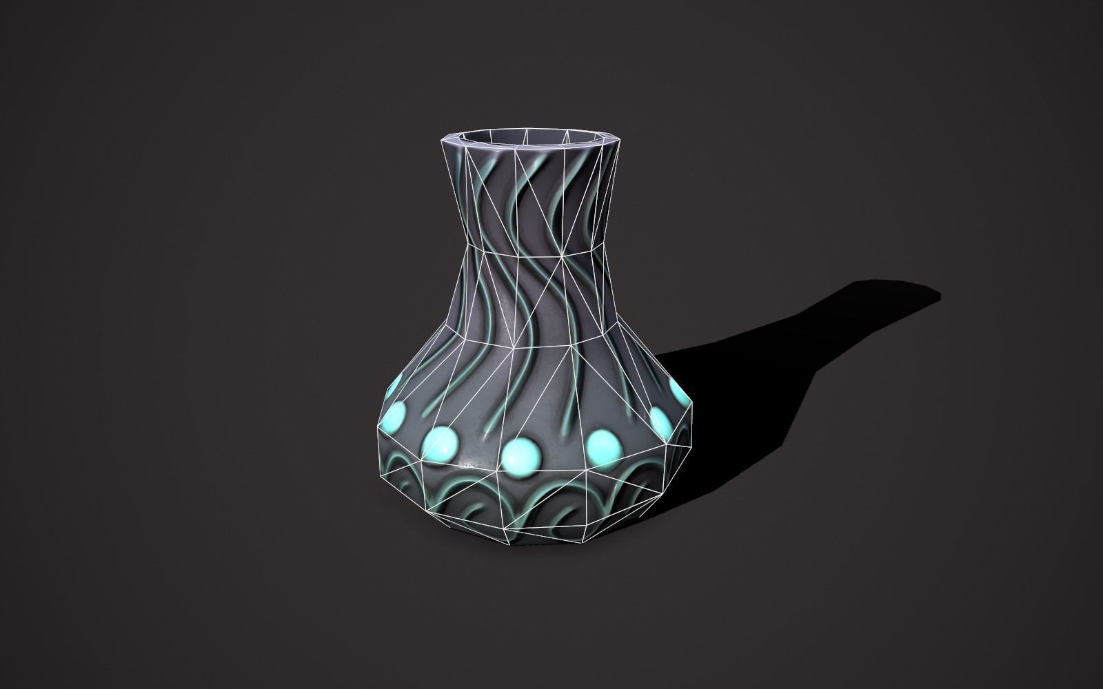 magic vases Low-poly 3D model_9