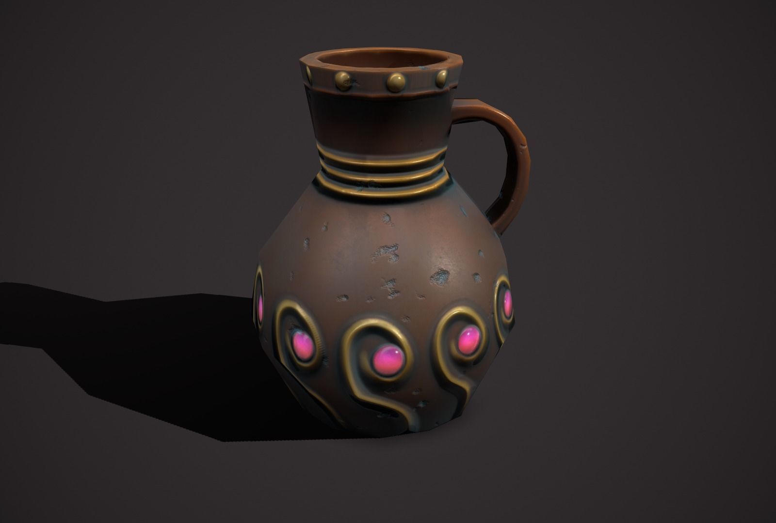 magic vases Low-poly 3D model_12