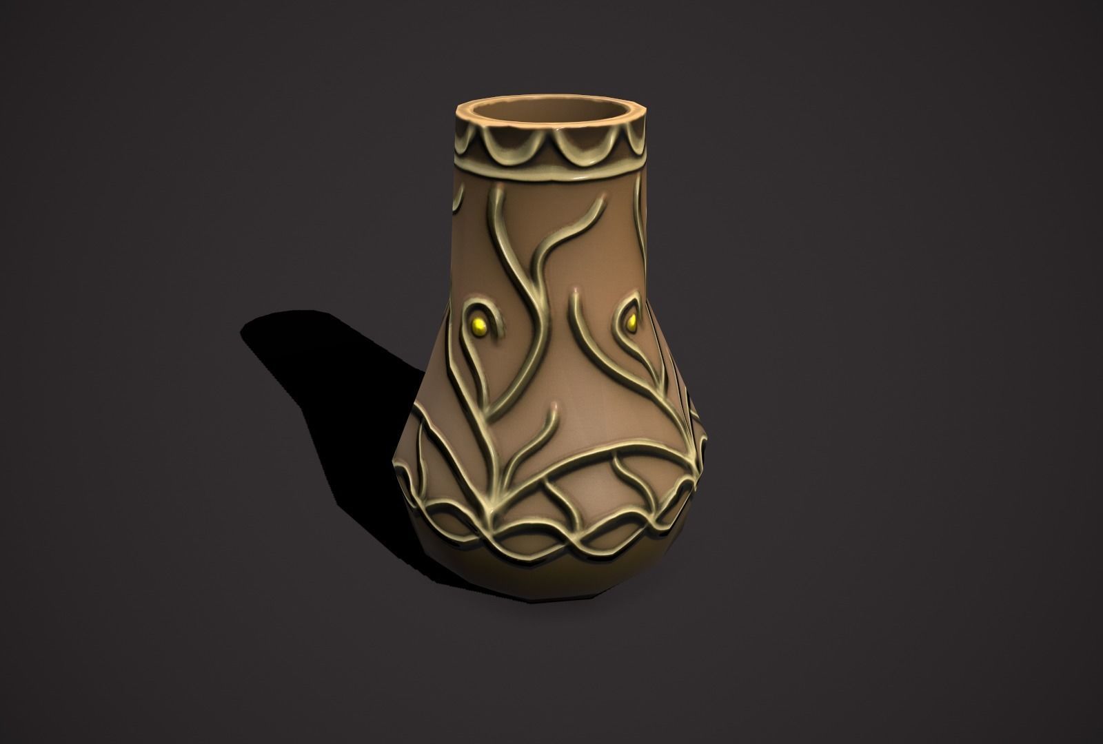 magic vases Low-poly 3D model_1