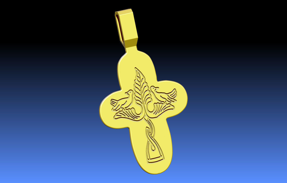 Cross ortodox  3D print model 3D model_1