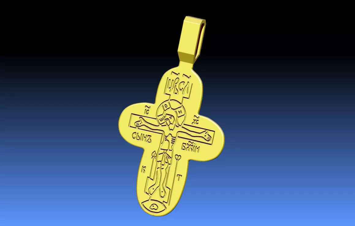 Cross ortodox  3D print model 3D model_0