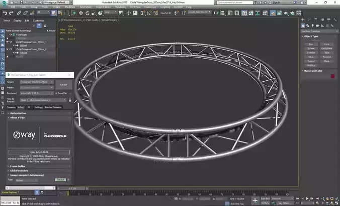 Circle Triangular Truss Full diameter 300cm