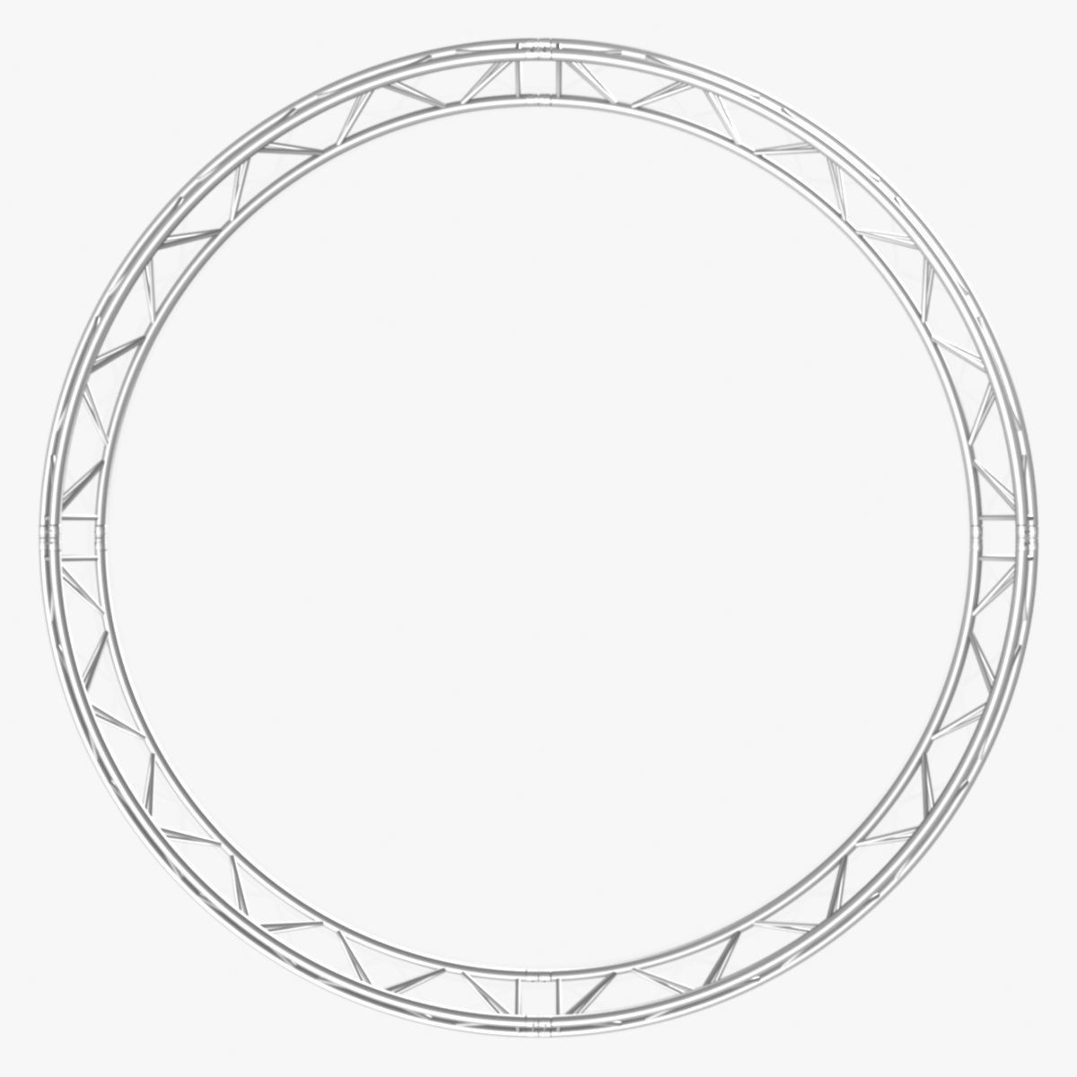 Circle Triangular Truss Full diameter 400cm 3D print model_4