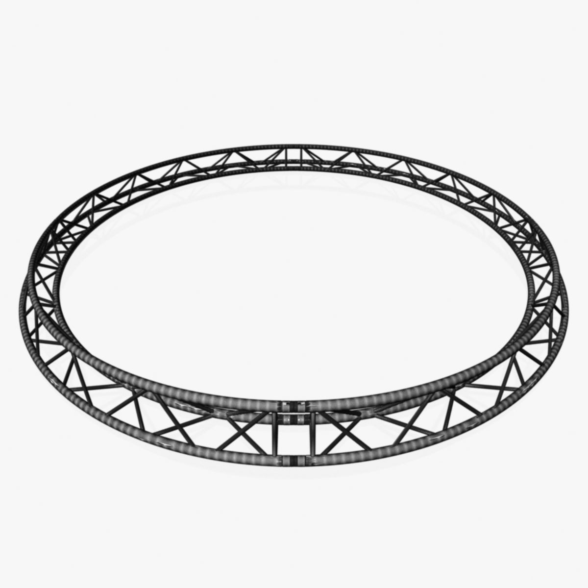 Circle Triangular Truss Full diameter 400cm 3D print model_2