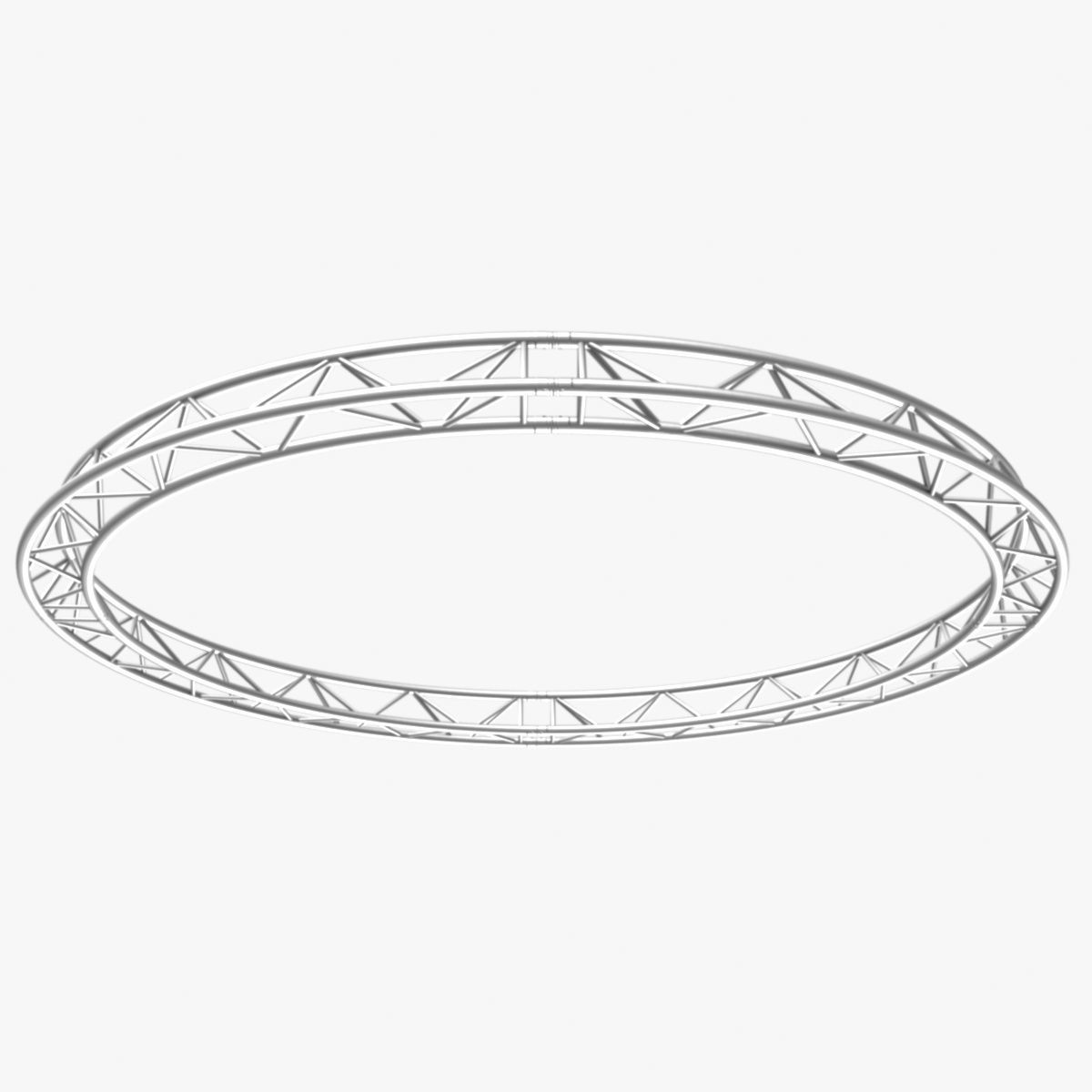 Circle Triangular Truss Full diameter 400cm 3D print model_10