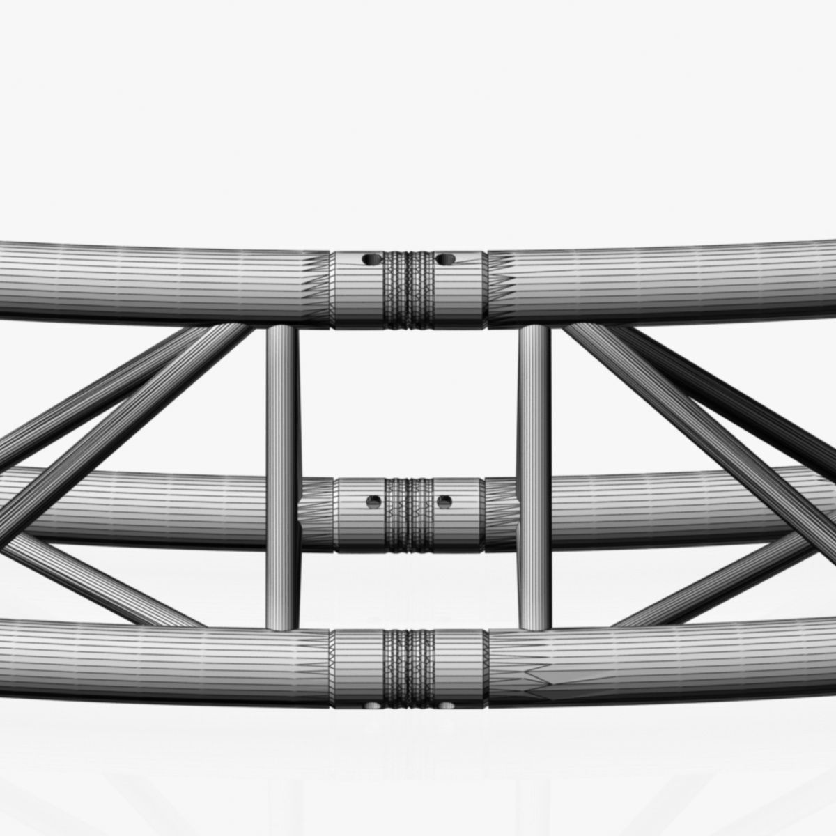 Circle Triangular Truss Full diameter 400cm 3D print model_9