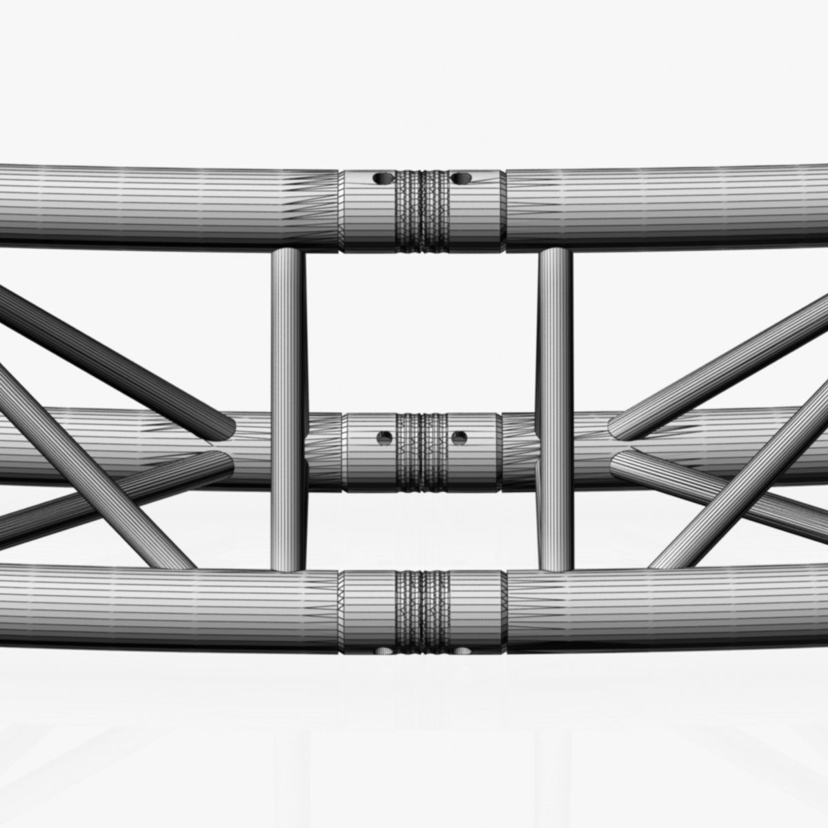 Circle Triangular Truss Full diameter 600cm 3D print model_8