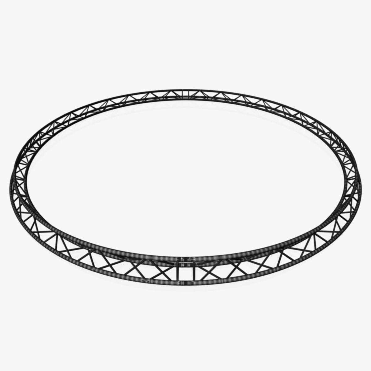 Circle Triangular Truss Full diameter 600cm 3D print model_2