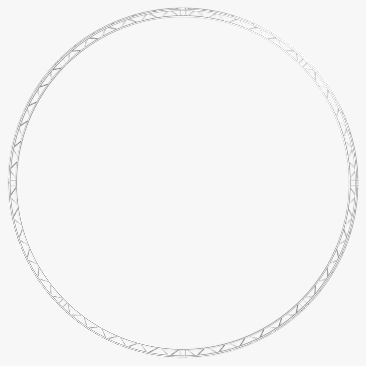 Circle Triangular Truss Full diameter 1000cm 3D print model_4