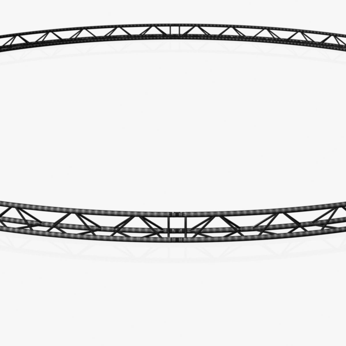 Circle Triangular Truss Full diameter 1000cm 3D print model_7