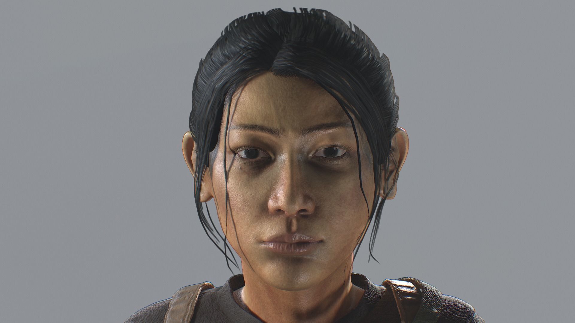 VietnamWar female soldier Low-poly 3D model_2