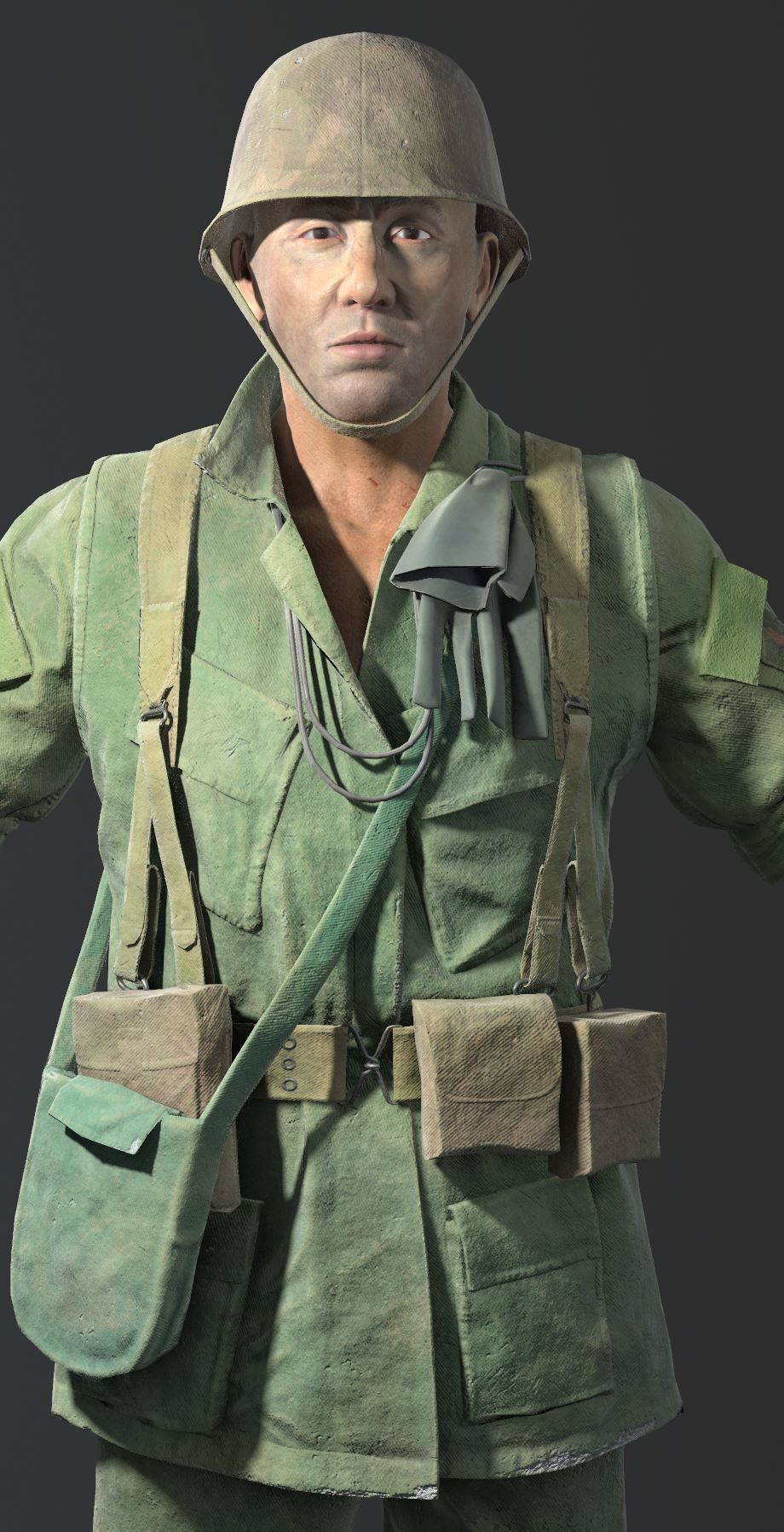 VietnamWar soldier bundles Low-poly 3D model_10