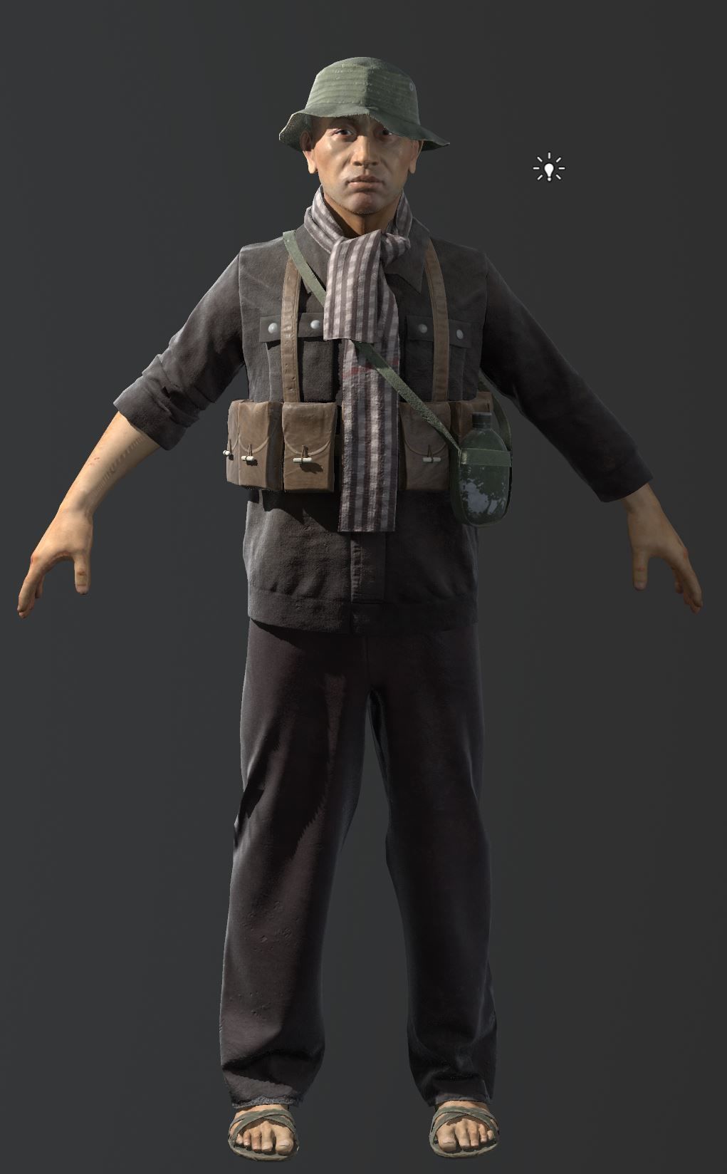 VietnamWar soldier bundles Low-poly 3D model_7