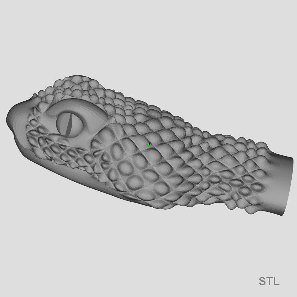 Snake head 1 - Best for jewelry 3D print model_6