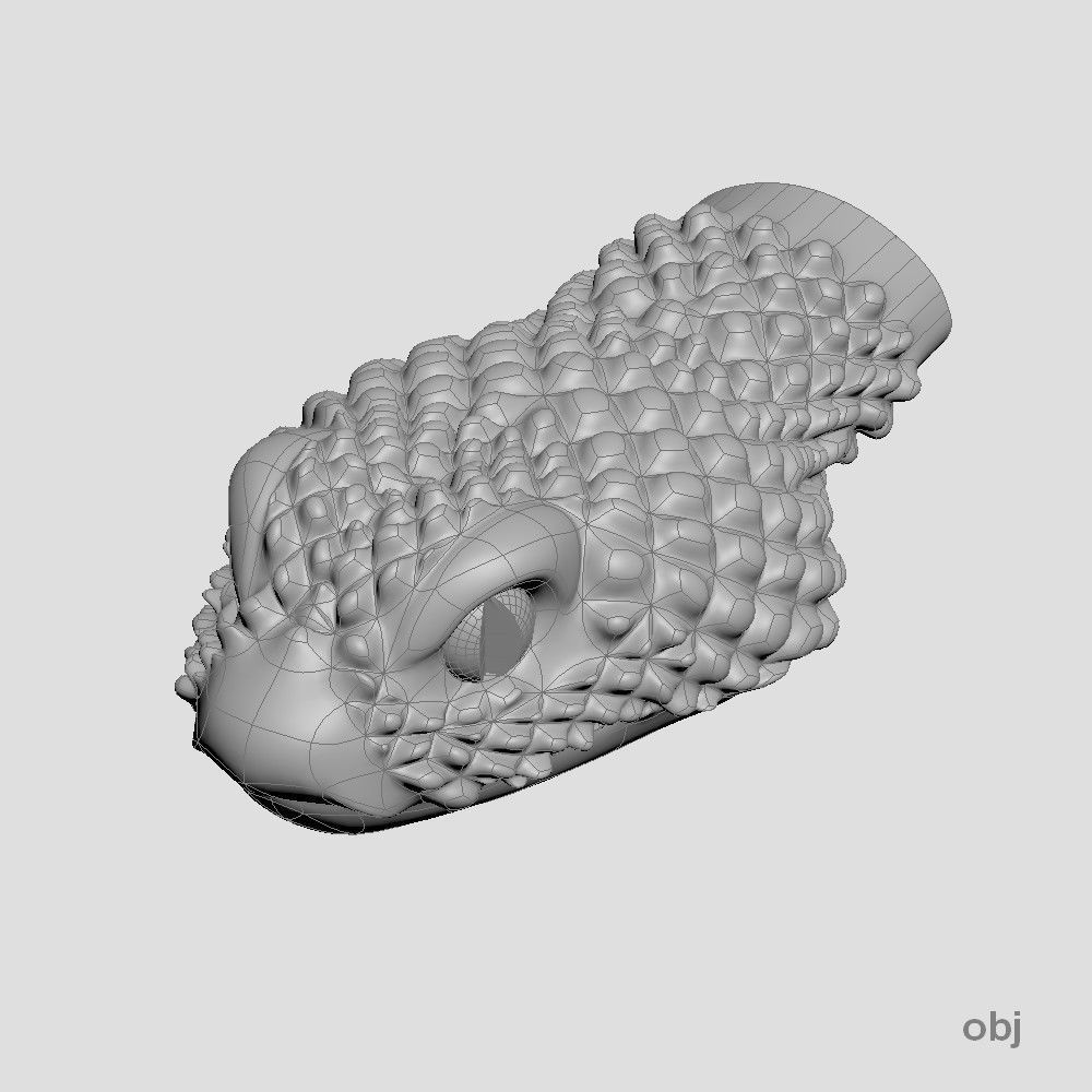 Snake head 1 - Best for jewelry 3D print model_4
