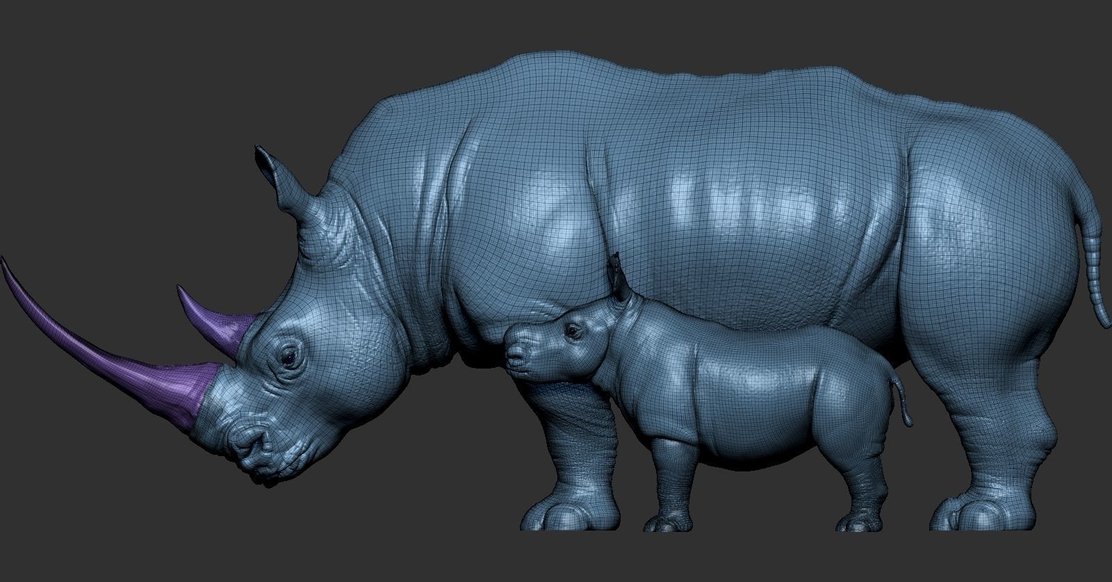Rhino rhinoceros 3D print model_9