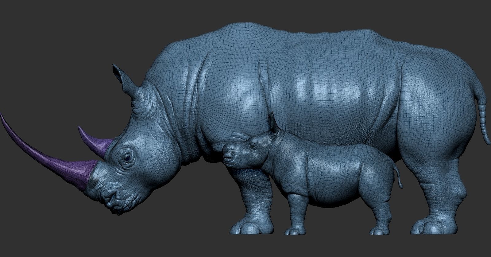 Rhino rhinoceros 3D print model_8