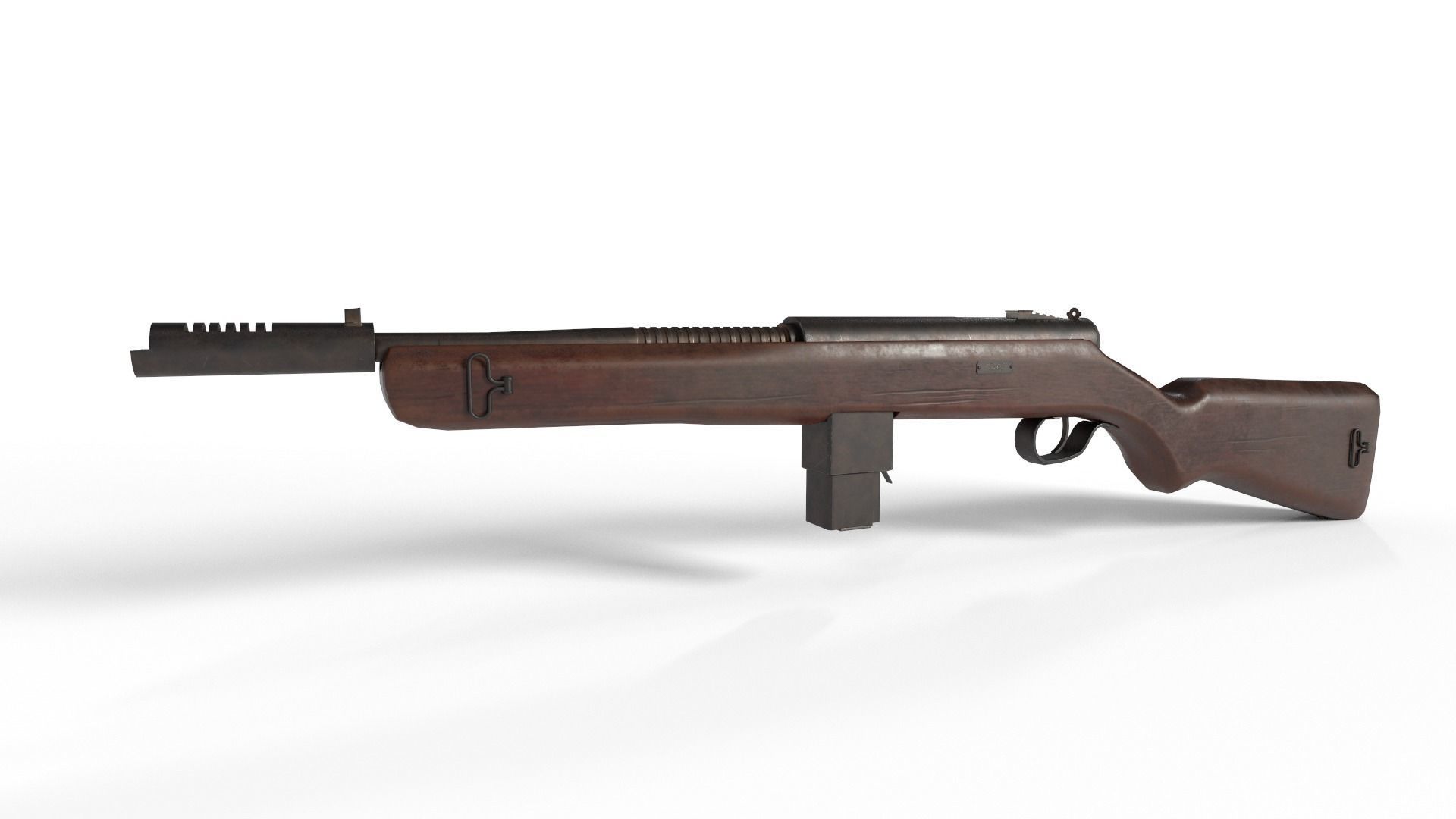 M50 Reising Submachine Gun Low-poly 3D model_3