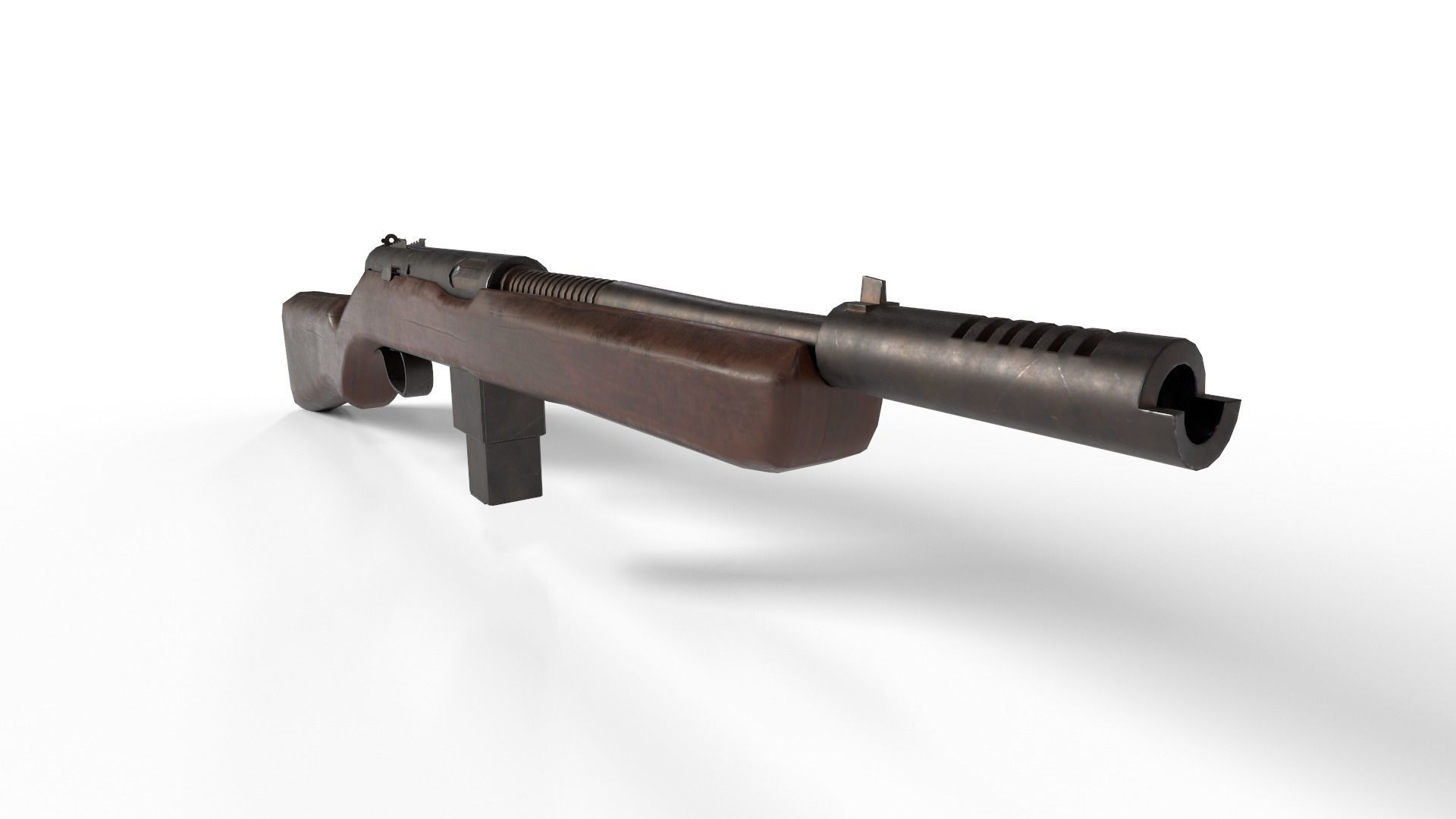 M50 Reising Submachine Gun Low-poly 3D model_1